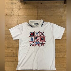 Vintage Embroidered Patriotic Tee